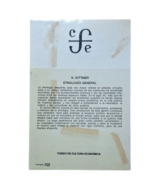 Dittmer, Kunz.- ETNOLOGÍA GENERAL. FORMAS Y EVOLUCIÓN DE LA CULTURA