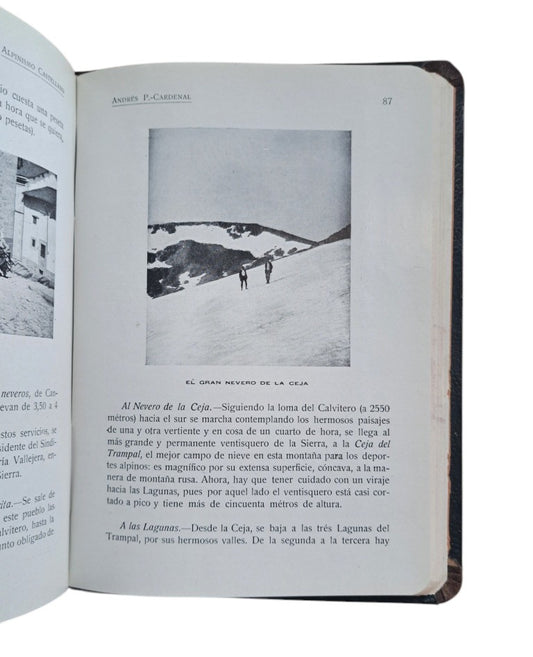 Pérez-Cardenal, A.- ALPINISMO CASTELLANO. GUÍA Y CRÓNICAS DE EXCURSIONES POR LAS SIERRAS DE GREDOS, BÉJAR Y FRANCIA