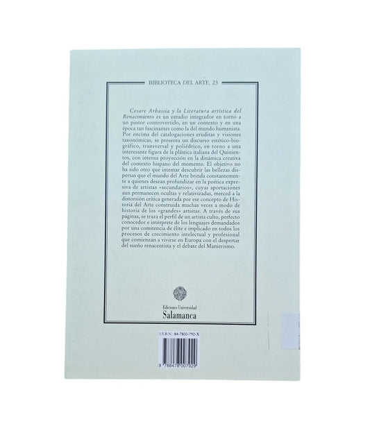 Blázquez Mateos, E. & Sánchez López, J. A.- CESARE ARBASSIA Y LA LITERATURA ARTÍSTICA DEL RENACIMIENTO.
