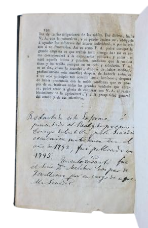 Jovellanos.- INFORME DE LA SOCIEDAD ECONÓMICA DE MADRID