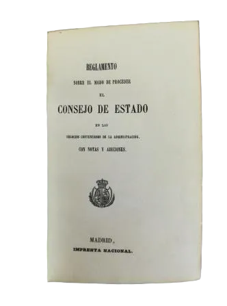 REGLAMENTO SOBRE EL MODO DE PROCEDER EL CONSEJO DE ESTADO (1861)