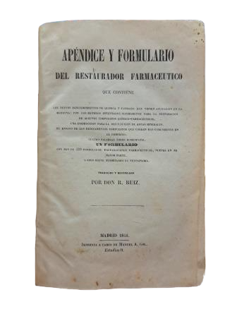APÉNDICE Y FORMULARIO DEL RESTAURADOR FARMACEUTICO