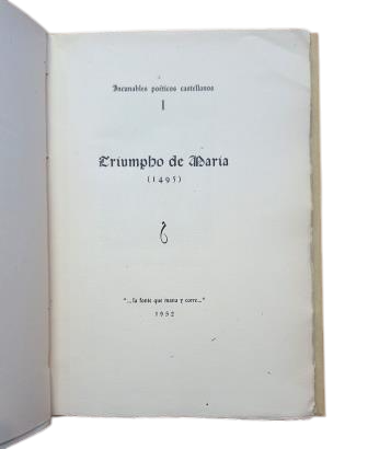 Martínez de Ampíes.- TRIUMPHO DE MARÍA