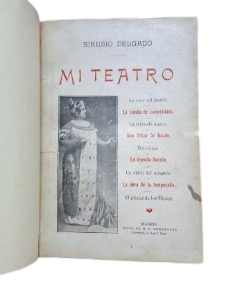 Delgado, Sinesio.- MI TEATRO (Dedicado)