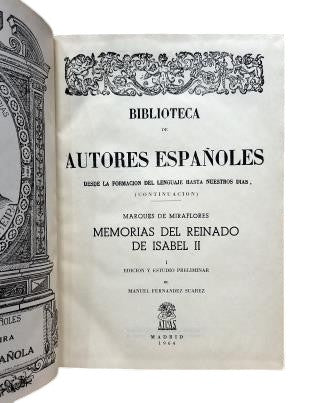 Marqués de Miraflores.- MEMORIAS DEL REINADO DE ISABEL II (I - II - III)
