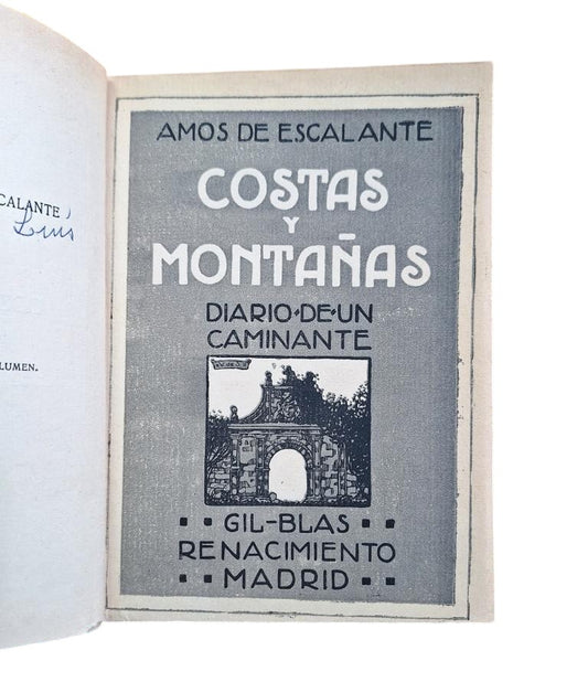 Amós de Escalante.- COSTAS Y MONTAÑAS. DIARIO DE UN CAMINANTE