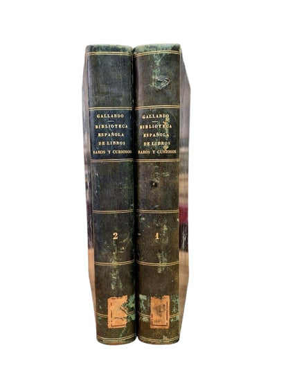 Gallardo, Bartolomé J.- ENSAYO DE UNA BIBLIOTECA ESPAÑOLA DE LIBROS RAROS Y CURIOSOS (I - II)