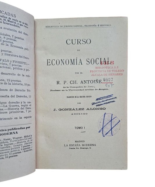 Antoine, Ch.- CURSO DE ECONOMÍA SOCIAL (I - II)