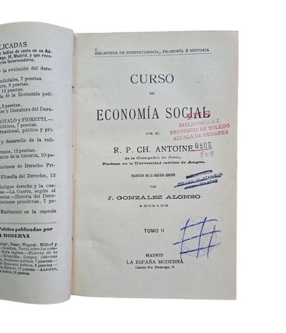 Antoine, Ch.- CURSO DE ECONOMÍA SOCIAL (I - II)