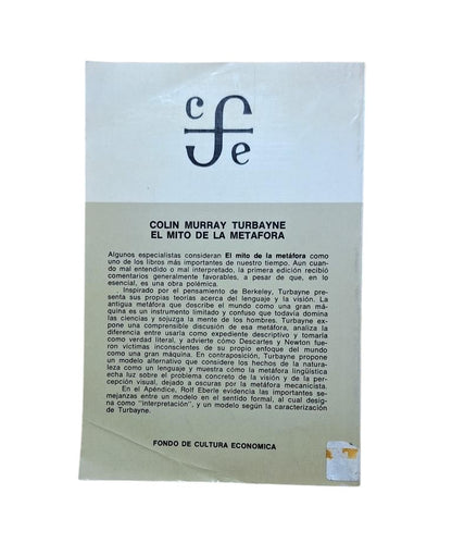 Murray Turbayne, Colin.- EL MITO DE LA METÁFORA