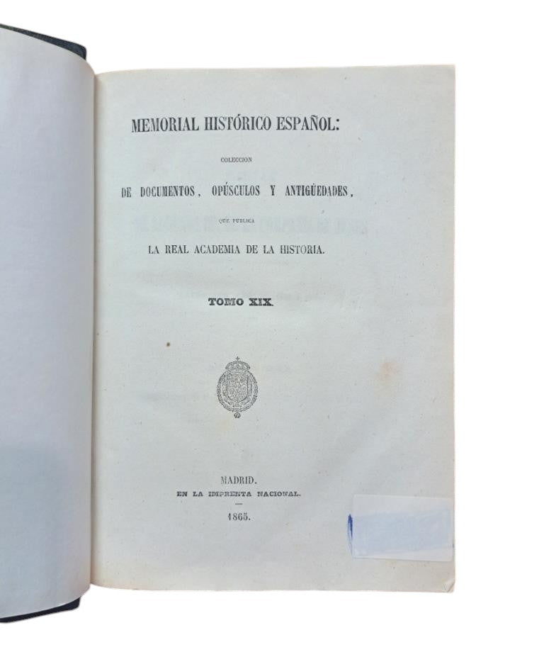 MEMORIAL HISTÓRICO ESPAÑOL. TOMO XIX. CARTAS DE ALGUNOS PP. DE LA COMPAÑÍA DE JESÚS (TOMO VII)