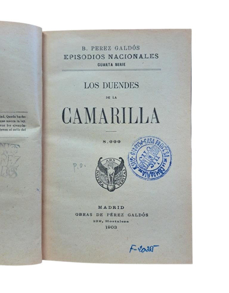 Pérez Galdós, B.- LOS DUENDES DE LA CAMARILLA