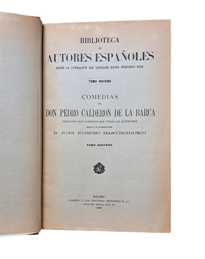 Calderón de la Barca, Pedro.- COMEDIAS II (BIBLIOTECA DE AUTORES ESPAÑOLES)