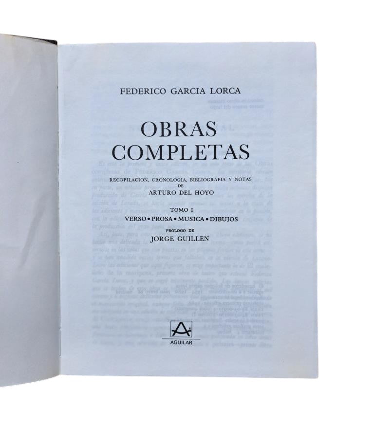 García Lorca, Federico.- OBRAS COMPLETAS (I - II)