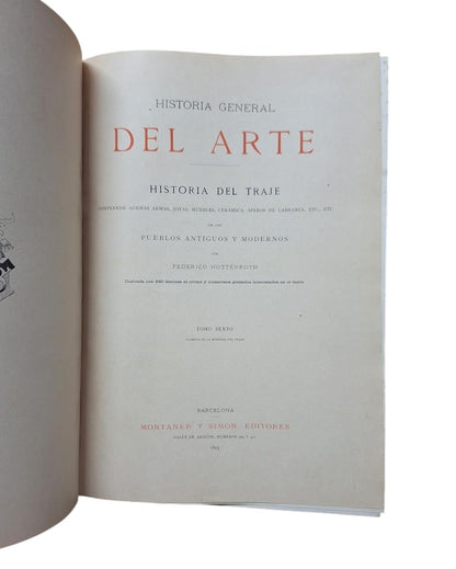 Hottenroth, Federico.- HISTORIA DEL TRAJE (I - II)