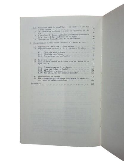 Moreta, Salustiano.- MALHECHORES - FEUDALES. VIOLENCIA, ANTAGONISMOS Y ALIANZAS DE CLASES EN CASTILLA, SIGLOS XIII-XIV