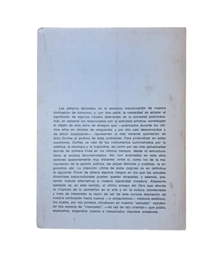 Dorfles, Gillo.- SENTIDO E INSENSATEZ EN EL ARTE DE HOY