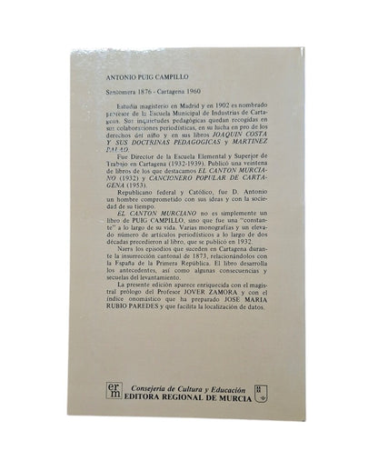 Puig Campillo, Antonio.- EL CANTÓN MURCIANO