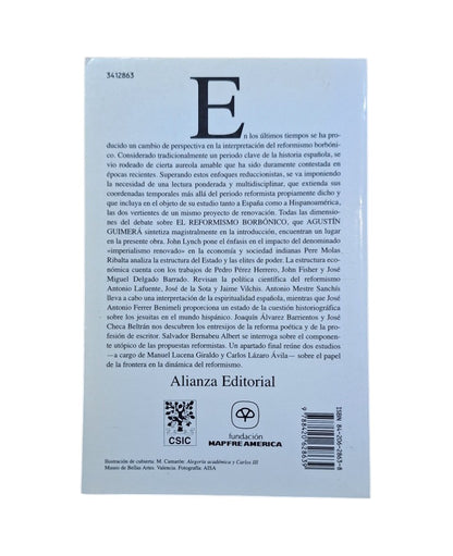 Guimerá, Agustín (ed.).- EL REFORMISMO BORBÓNICO. UNA VISIÓN INTERDISCIPLINAR