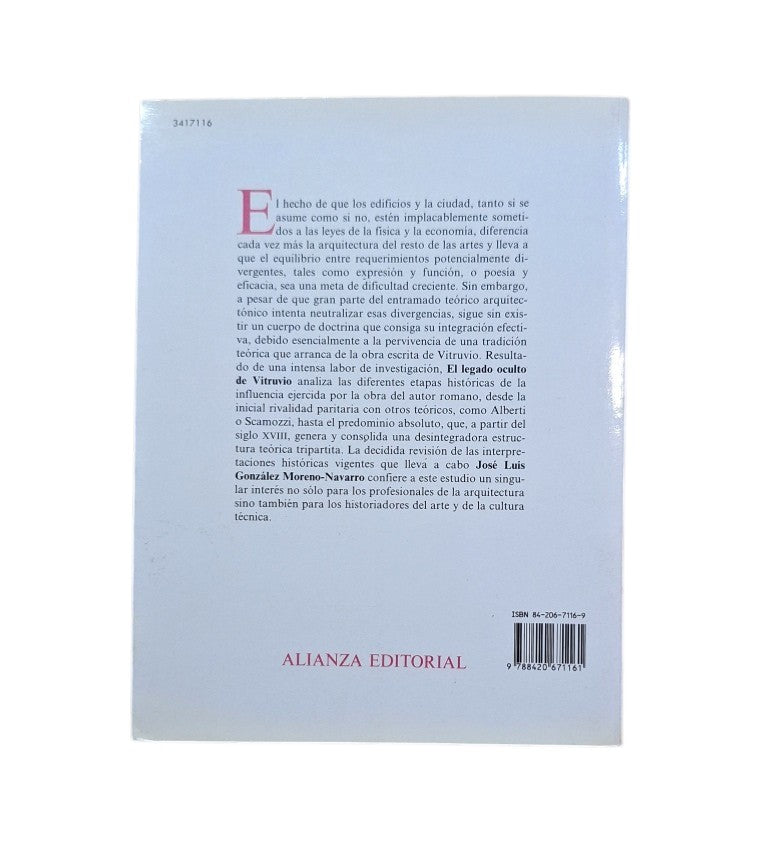 González Moreno-Navarro, J. L.- EL LEGADO OCULTO DE VITRUVIO. SABER CONSTRUCTIVO Y TEORÍA ARQUITECTÓNICA