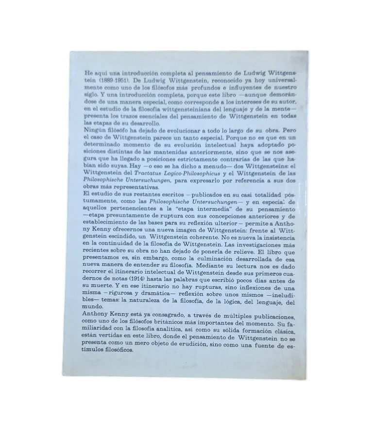 Kenny, Anthony.- WITTGENSTEIN