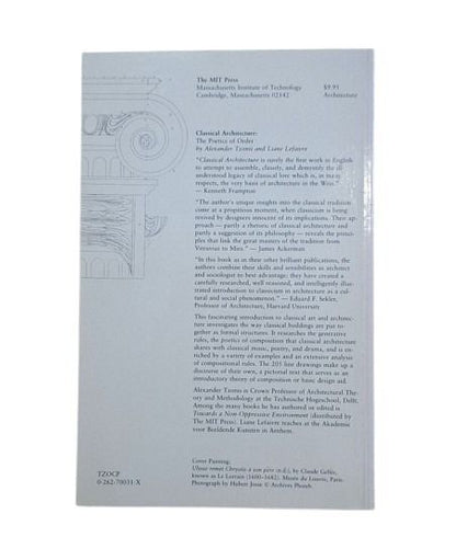 Tzonis, Alexander & Lefaivre, Liane.- CLASSICAL ARCHITECTURE. THE POETICS ODF ORDER