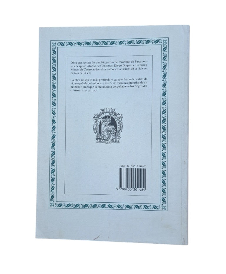 Cossío, José María de (Edición y estudio).- AUTOBIOGRAFÍA DE SOLDADOS (SIGLO XVII)