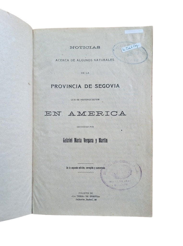 FOLLETINES DE "LA TIERRA DE SEGOVIA" 1920