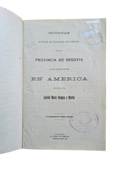 FOLLETINES DE "LA TIERRA DE SEGOVIA" 1920