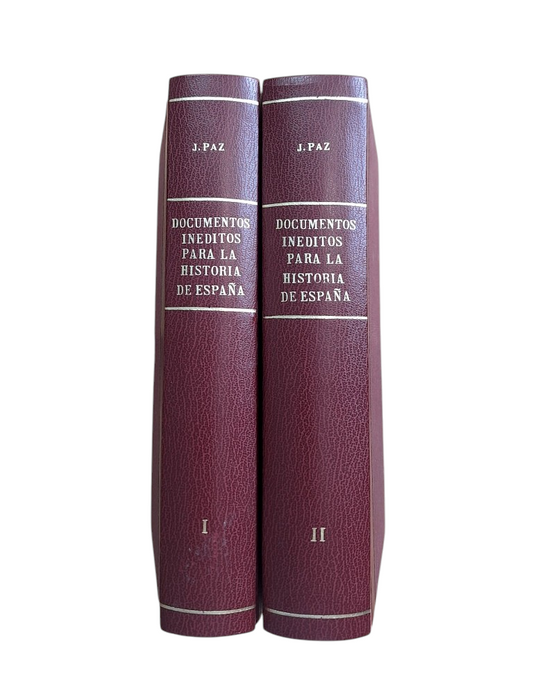 Paz, Julián.- CATÁLOGO DE LA COLECCIÓN DE DOCUMENTOS INÉDITOS PARA LA HISTORIA DE ESPAÑA (I-II)