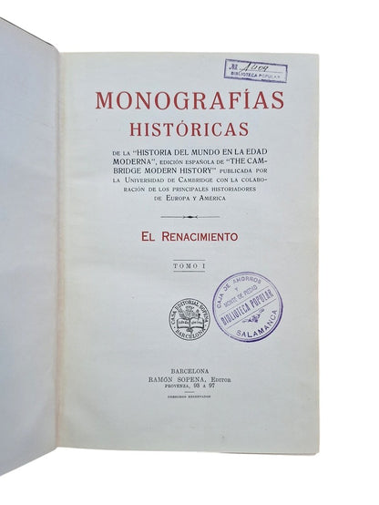 VV.AA.- MONOGRAFÍAS HISTÓRICAS. EL RENACIMIENTO (I-II)