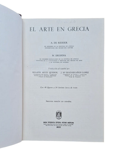 Ridder, A. de & Deonna, W.- EL ARTE EN GRECIA