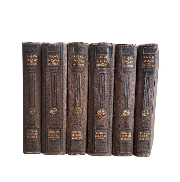 Schanz, Pablo.- APOLOGÍA DEL CRISTIANISMO (6 Vols.)