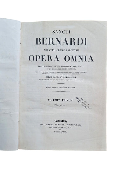 Sancti Bernardi.- OPERA OMNIA (I-II-III-IV)