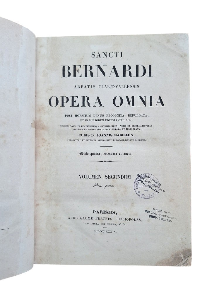 Sancti Bernardi.- OPERA OMNIA (I-II-III-IV)