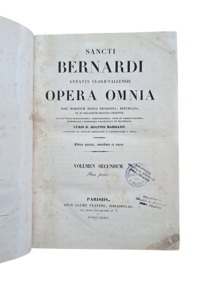 Sancti Bernardi.- OPERA OMNIA (I-II-III-IV)