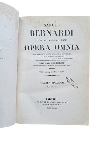 Sancti Bernardi.- OPERA OMNIA (I-II-III-IV)