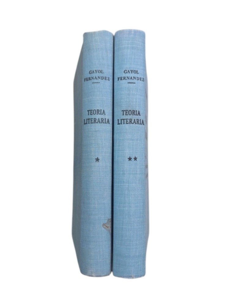 Gayol Fernández, Manuel.- TEORÍA LITERARIA (I-II)