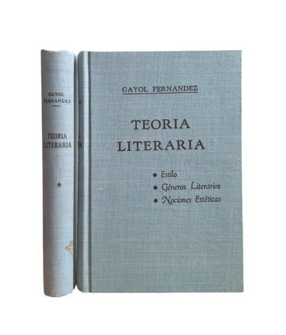 Gayol Fernández, Manuel.- TEORÍA LITERARIA (I-II)