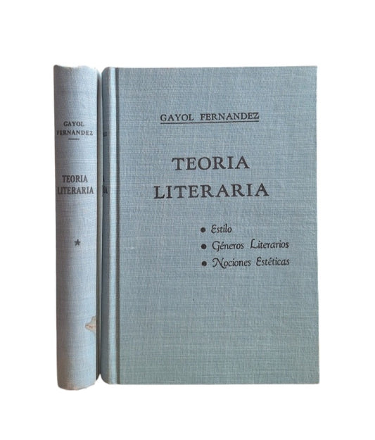 Gayol Fernández, Manuel.- TEORÍA LITERARIA (I-II)