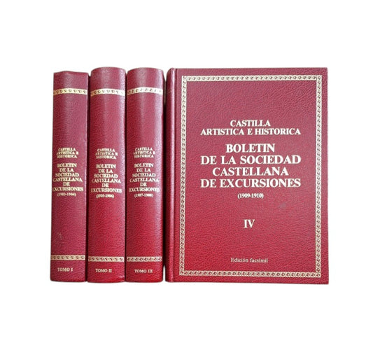 VV.AA.- BOLETÍN DE LA SOCIEDAD CASTELLANA DE EXCURSIONES (I-II-III-IV) FACSÍMIL