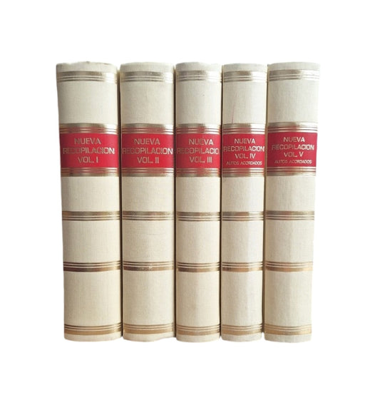 RECOPILACIÓN DE LAS LEYES DESTOS REYNOS, HECHA POR MANDADO DE LA MAGESTAD CATÓLICA DEL REY DON FELIPE II (5 VOLS.)