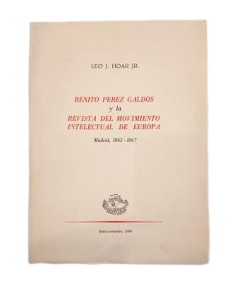 Hoar Jr., Leo J.- BENITO PÉREZ GALDÓS Y LA REVISTA DEL MOVIMIENTO INTELECTUAL DE EUROPA.